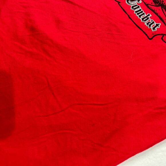 Vintage y2k Cyber Grunge Tapout Double sided Affliction style red t shirt mens - Picture 4 of 7